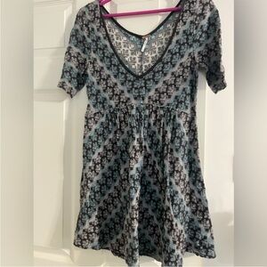 Free People Multicolor Tunic Minidress Pullover, M
